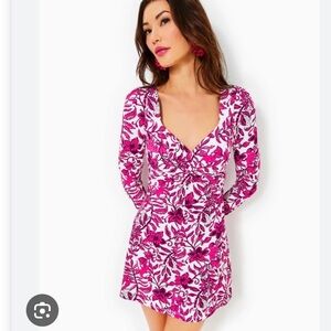 Lilly Pulitzer Anne Skirted Romper Elderflower Blossom, Size Medium